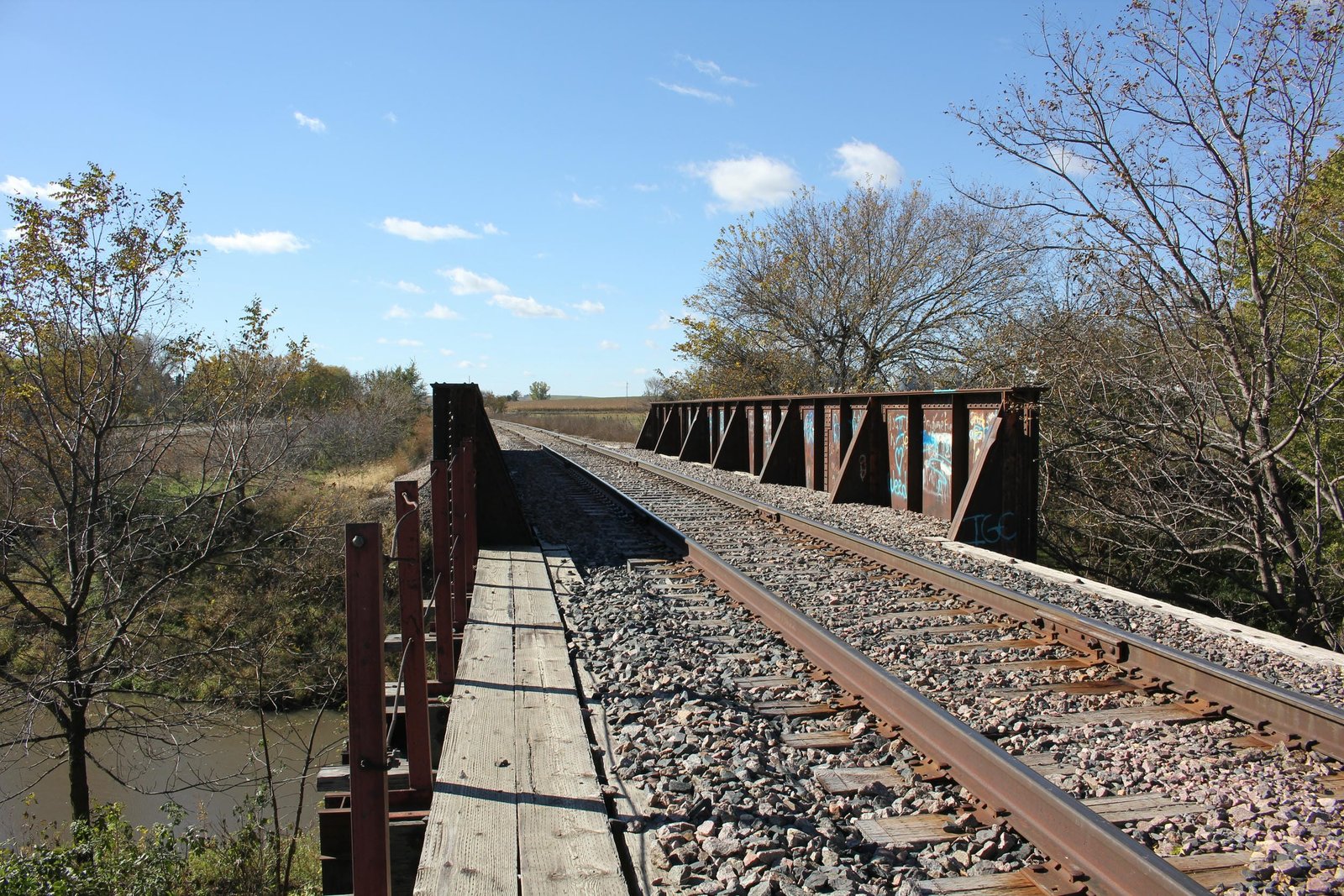 Looking south